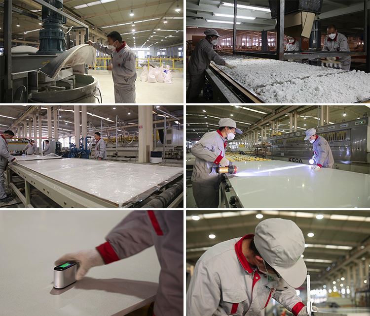 Quality Control Of KJL Quartz Stone Slab Quality Control Of KJL Quartz Stone Slab