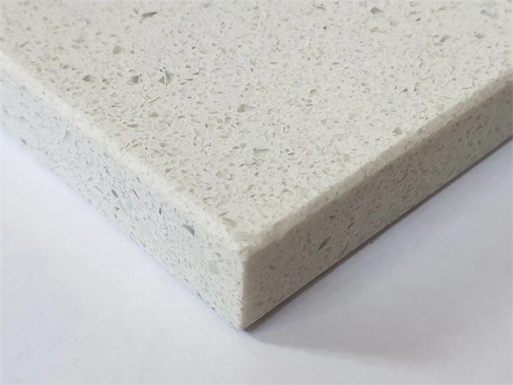 Jazz white small grain quartz stone slab (4)