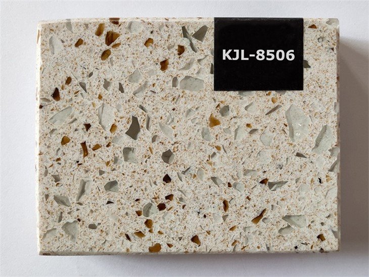 Quartz stone slab with recycled glass (2)