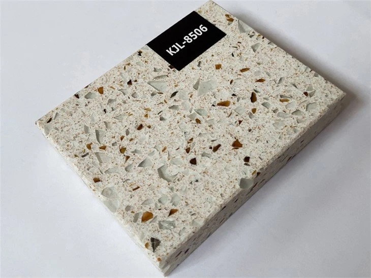 Quartz stone slab with recycled glass (3)